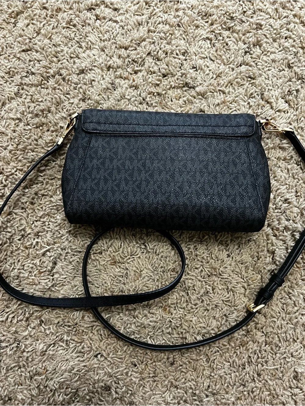 Michael Kors Black Logo-Print Crossbody Bag